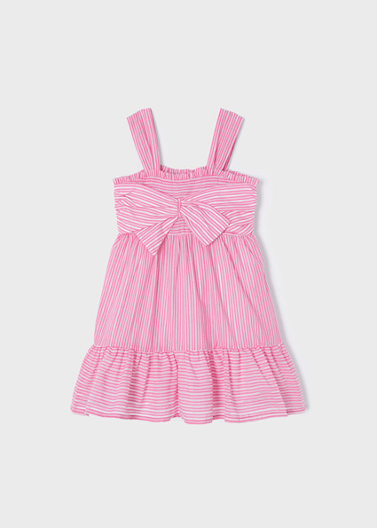 Striped dress with bow girl Magenta | Mayoral ®
